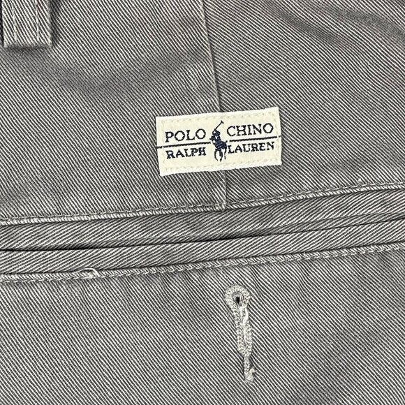 Polo Ralph Lauren Mens Grey Andrew Chino Pants Size 38x30 Cotton Classic Fit - Picture 3 of 10
